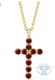 Necklace/Pendant Marquise Accented Cross Pendant Mounting 14K Yellow Gold Pendant Size 5x3 mm