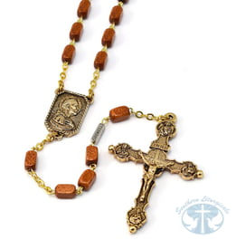 Rosary St. Francis and St. Clare of Assisi Gold Rosary