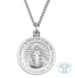 Miraculous Medal with 24" Curb Chain