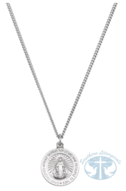 Miraculous Medal with 24&quot; Curb Chain