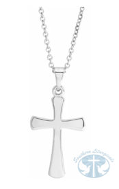 Necklace/Pendant 14K White Gold Cross 18" Necklace