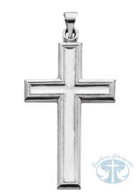 Necklace/Pendant Sterling Silver Cross Pendant 38 x23.5 mm