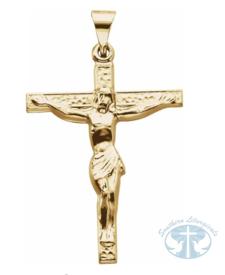 Necklace/Pendant Crucifix Pendant 14K Yellow Gold 24.5x19.2 mm