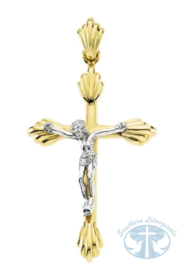 Necklace/Pendant Cross Pendant 14K Yellow Gold 40x 25.7 mm