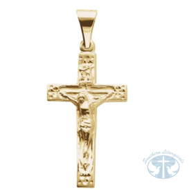 Necklace/Pendant Crucifix Pendant 14K Yellow Gold 23.5x14 mm