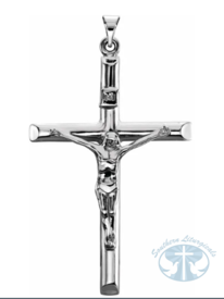 Necklace/Pendant Crucifix Pendant 14K White Gold 43x29 mm