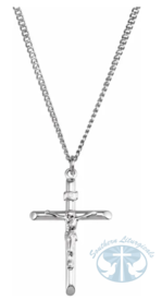 Necklace/Pendant Sterling Silver Crucifix 24" Necklace