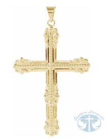 Necklace/Pendant 14K Yellow Gold Cross Pendant 47x31.5 mm