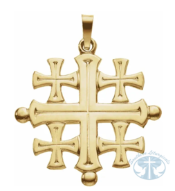 Necklace/Pendant  Jerusalem Cross Pendant 14K Yellow Gold