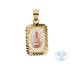 Necklace/Pendant Our Lady of Guadalupe Hand-Painted Porcelain Medal