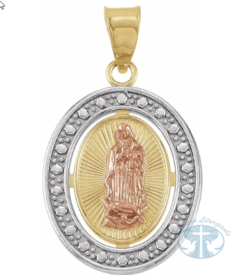 Necklace/Pendant Oval Our Lady of Guadalupe Pendant