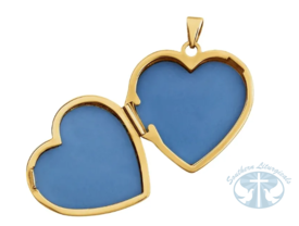 14K Yellow Gold Engravable Heart Locket