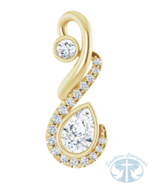 14K Yellow 1/2 CTW Diamond Pendant