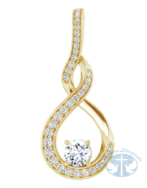 Necklace/Pendant Natural Diamond Pendant 14K Yellow Gold 3/8 CTW