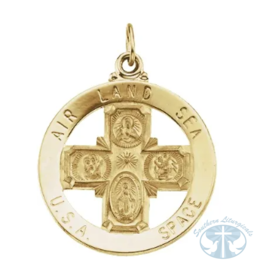 Necklace/Pendant St. Christopher Four-Way Air, Land & Sea Medal