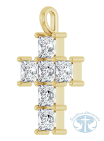 Natural Diamond Cross Pendant