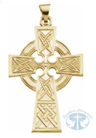 Necklace/Pendant Celtic-Inspired Cross Pendant 14K Yellow Gold