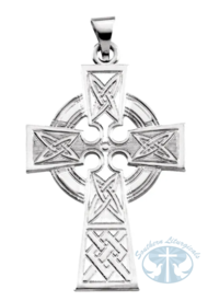 Necklace/Pendant Celtic-Inspired Cross Pendant 14K White Gold