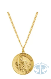 Necklace/Pendant St. Christopher Medal 24" Necklace