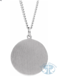 St. Florian Medal 24&quot; Necklace Sterling Silver