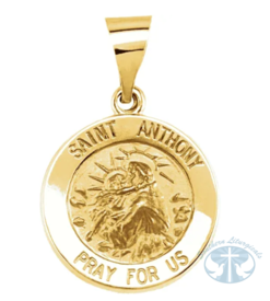 Necklace/Pendant Round Hollow St. Anthony Medal