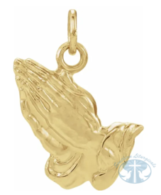 Necklace/Pendant Praying Hands Pendant 14K Yellow gold