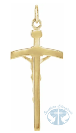 14K Yellow Gold Crucifix Pendant