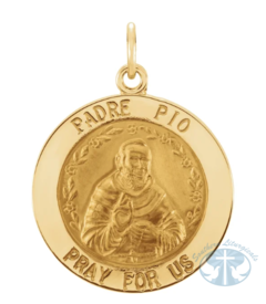 Round St. Padre Pio Medal