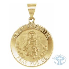 Necklace/Pendant Round Hollow St. Peregrine Medal