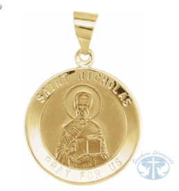 Necklace/Pendant Round Hollow St. Nicholas Medal