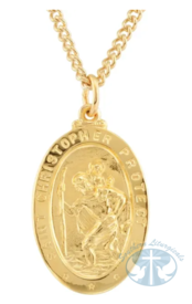 Necklace/Pendant St. Christopher Medal 24" Necklace