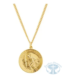 Necklace/Pendant St. Christopher Medal 24" Necklace