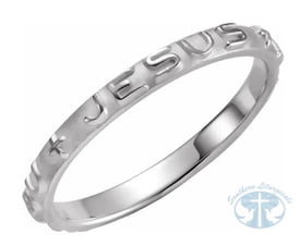 Rings Jesus I Trust In You - 14K White Gold Ring