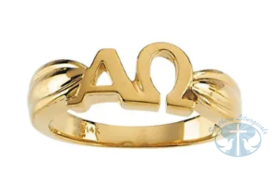 Rings 14K Yellow Gold Alpha Omega Ring