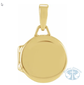 Necklace/Pendant 14K Yellow Gold Round Locket Pendant