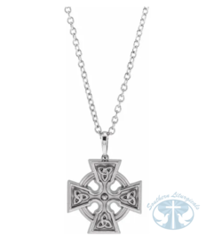 Necklace/Pendant Celtic-Inspired Cross 20" Necklace 14K White Gold