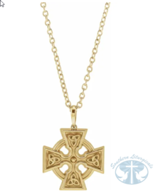 Necklace/Pendant Celtic-Inspired Cross 20" Necklace 14K Yellow Gold