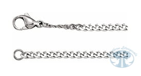 Chains Stainless Steel 3.2 mm Diamond-Cut Curb Chain