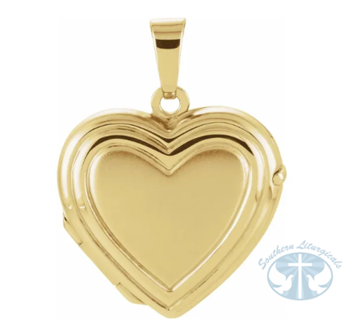 Heart Locket 14K Yellow Gold 22x17 mm