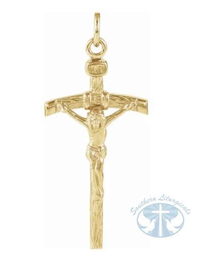 14K Yellow Gold Crucifix Pendant