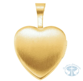 Gold-Plated Sterling Silver Cross Heart Locket