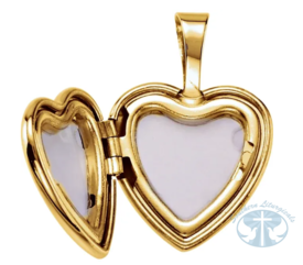 Gold-Plated Sterling Silver Cross Heart Locket