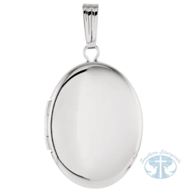 Sterling Silver Engravable Oval Locket