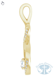 Natural Diamond Pendant 14K Yellow Gold 3/8 CTW