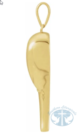 Angel Wing Ash Holder Pendant 14K Yellow Gold