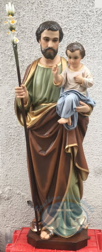 St Joseph with Baby Jesus Statue - 48 Inches