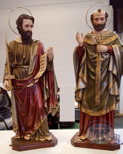 St Peter and St Paul Statues- 45 Inches