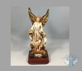 Guardian Angel with Children Statue