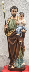 Statues 24" and up St Joseph with Baby Jesus Statue - 48 Inches