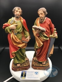 St Peter and St Paul 12" Statues